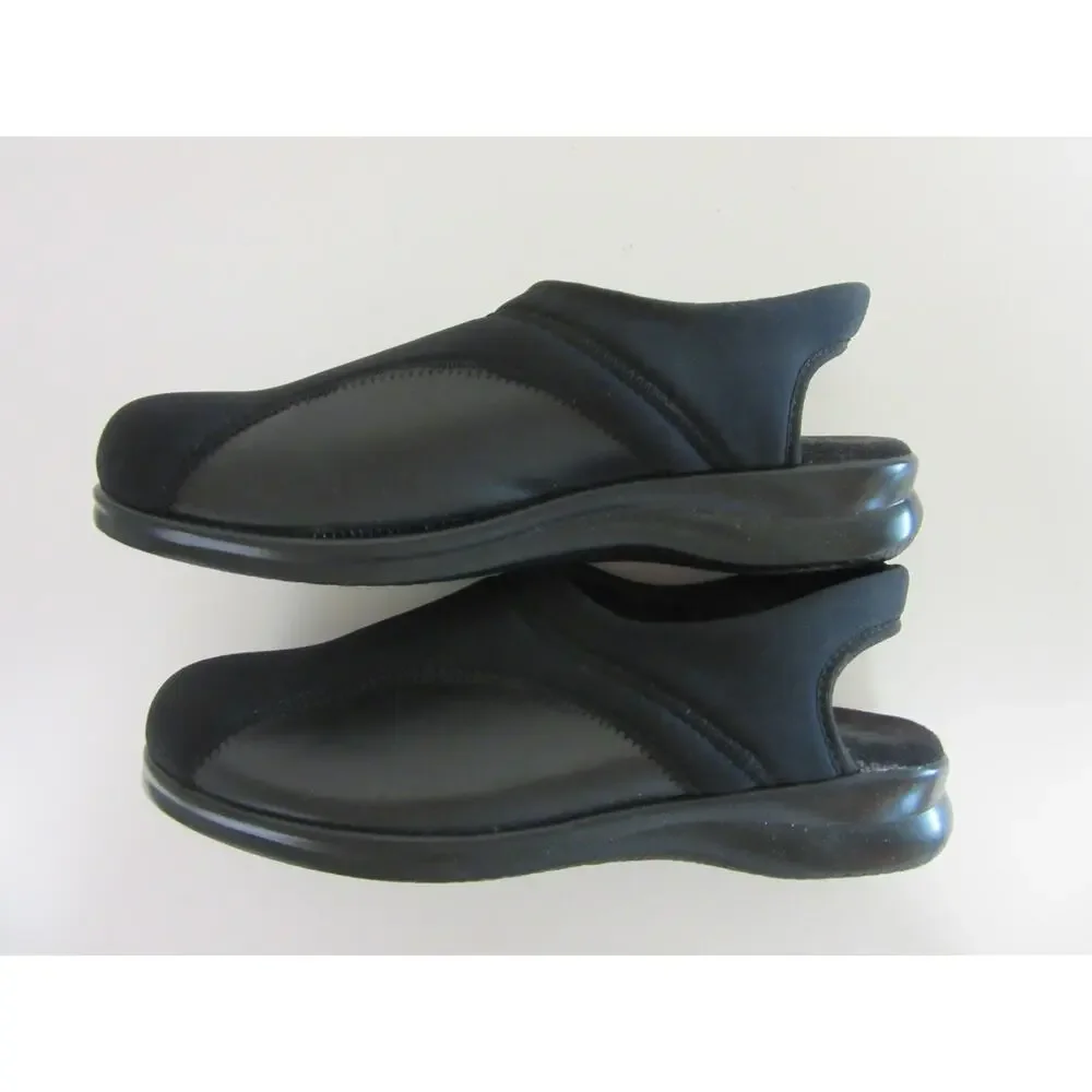 FLEXUS Spring Step Black 40 Flexia Slingback Comfort Cushioned Lounge Shoes-JB2